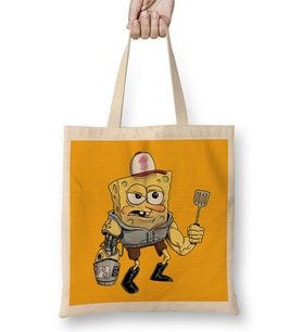 Spongebob I m Ready Bez Çanta Uzun Saplı