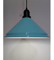 RİOLİGHT RETRO TURKUAZ İÇİ BEYAZ TEKLİ METAL SARKIT ÇAP: 33CM (Siyah)