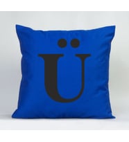 Ü Harfli Yastık (Mavi)