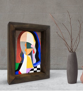 BK Gift Dear Mona Tasarımlı Dekoratif Doğal Masif Ahşap Çerçeve 15x20cm-1 (Beyaz)