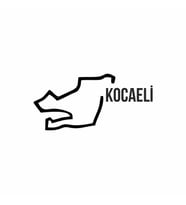 Kocaeli Harita Araba Sticker siyah 17x8 CM (Siyah)