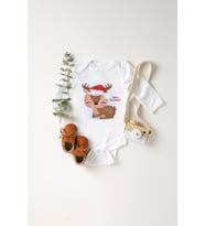 Unisex Bebek Happy Christmas Baskılı Body Zıbın