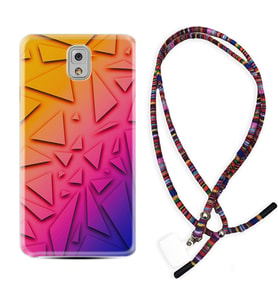 Samsung Note 3 4 5 8 9 20 Ultra 10 Lite Kılıf Boyun Asklı Rasta Silikon Üçgenler 1635