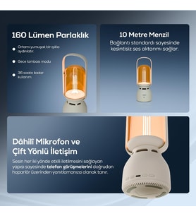 Lexroo Taşınabilir Filament Lamba ve Bluetooth Hoparlör Kamp Outdoor Kullanım için Çift Fonksiyonlu