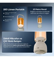 Lexroo Taşınabilir Filament Lamba ve Bluetooth Hoparlör Kamp Outdoor Kullanım için Çift Fonksiyonlu