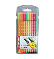 Stabilo point 88+Pen 68 Neon 10'lu Paket (Karışık)
