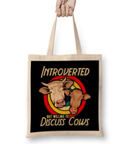 Funny Introverted But Willing To Discuss Cows Bez Çanta Uzun Saplı