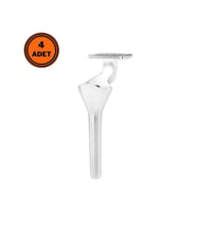 4 Adet Elmas Lüx Metal Ayak 16 cm Krom Mobilya Koltuk Ayağı
