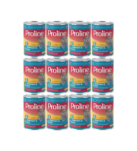 Proline Somonlu ve Alabalıklı Yetişkin Kedi Konservesi 400 Gr*12 Adet (Kahverengi)