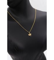 Kadın Sarı Yusufçuk Minimalist Taşlı Kolye 925 Ayar Gümüş