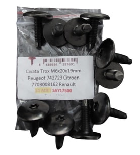 Torx Cıvatası M6X20X19Mm Peugeot 742723 Citroen 7703008162 Renault (10 ADET) 15042 MARKA İLE UYUMLU