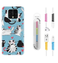 Tecno Camon 16 18P Pova 3 Pova Neo Kılıf Kablo Koruma Spiral Silikon Kedicikler 1772