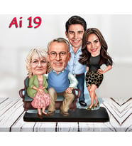 Kişiye Özel Ahşap Biblo - Aile Karikatür Biblo - 4 Kişilik Aile Biblo 8