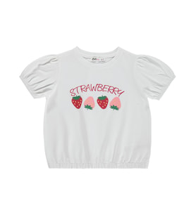 Civil Girls Strawberry 6-9 Yaş Tişört - Kırık Beyaz