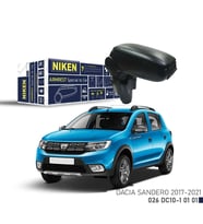 Niken Dacia Sandero 2017-2021 Arası Araca Özel Kol Dayama Siyah