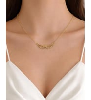 Kişiye Özel 925 Ayar Gümüş Melek Kanatlı Minimal Kalp Kolye (Gold)