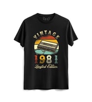 Vintage 1981 Limeted Edition Siyah Tshirt