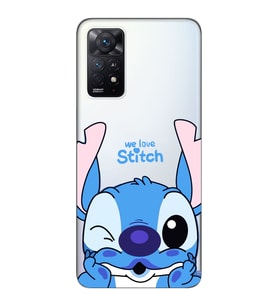 Redmi Note 12 Pro 4G Uyumlu We Love Stitch Desenli Şeffaf Telefon Kılıfı
