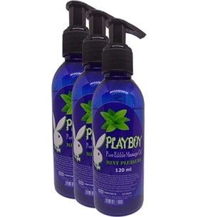 Playboy Pure Edible Massage Oil 120ML Nane Aromalı Masaj Yağı 3 Adet
