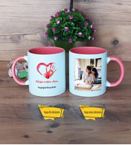 Anneye Hediye Kupa Bardak Pembe Fotoğraflı Anneler Günü Hediyesi