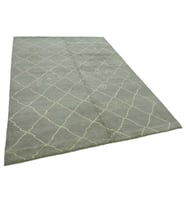 Kırmızı Halı Modern Stil Geometrik Desenli Yumuşak Dokulu Salon Halısı El Dokuma Tasarım