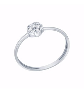 Diamond Line-Gülaylar Beyaz Altın 14 Ayar Geometrik Yüzük