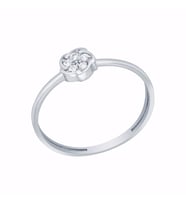 Diamond Line-Gülaylar Beyaz Altın 14 Ayar Geometrik Yüzük