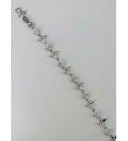 Rodyum Zirkon Taşlı Pirinç Bileklikler 17+2 Cm - Kbl0373