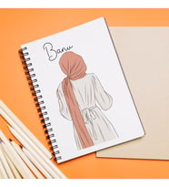 Tesettürlü Kız Karakter Tasarımlı Defter