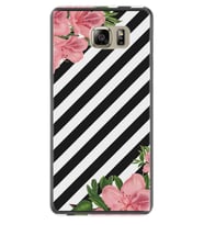 Samsung Galaxy S7 Edge Kılıf Desenli Silikon Boyun Askılı Strip Flowers 2 1409