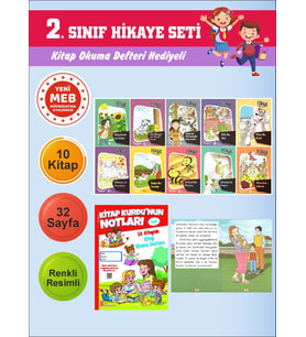 2.Sınıflar İçin Okumayı Sevdiren 10 lu Hikaye Seti 13 (Kitap Okuma Defteri Hediyeli)