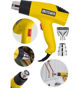 Steiner Alman 3000 Watt 2 Kademeli Isı Tabancası Çelik Rezistans Profesyonel Sıcak Hava Üfleme Taban (Standart)