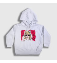 Presmono Unisex Çocuk Beyaz 1989 Taylor Swift Kapüşonlu Sweatshirt 309968tt