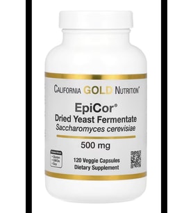 Epicor Dried Yeast Fermentate, 500 mg, 120 Veggie Capsul.Usa Menşei.OZELSPORCUGIDALARIN'DAN 3660 (Renksiz)