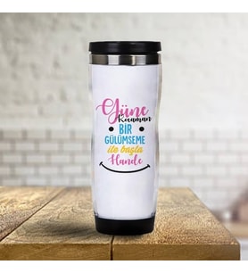 Güne Gülümseme ile Başla Termos Bardak