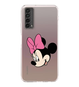 Huawei P Smart 2019  Kamera korumalı Kapak Minnie Mouse Tasarımlı  Şeffaf Kılıf