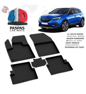 Opel Grandland X 4D Araca Özel Havuzlu Kauçuk Paspas 2017 ve Üzeri