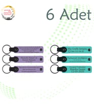 M Menekşe & Turkuaz, 6’lı Set, İsim Yazılı Anahtarlık, Kurumsal Seminer Katılımcılarına Hediye
