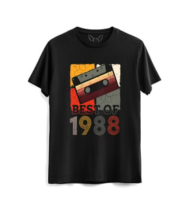 Vintage 1988 Best Of Siyah Tshirt