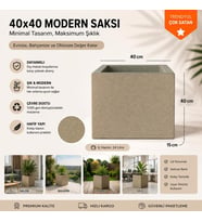 KUBİK - BETON GÖRÜNÜMLÜ DEKORATİF SAKSI