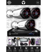 TURKNO 3 Kameralı Galia 3 Dış Kamera Set 250 GB HDD Full HD Gece Görüşlü Güvenlik Kamerası Sistemi