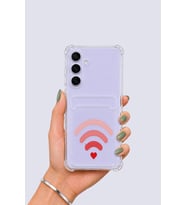 Samsung Galaxy S25 FE Kartlıklı Aşk Sinyali Desenli Kılıf - HUOBPS5242-6064