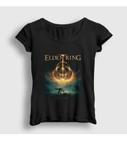 Presmono Kadın Siyah Vyke Oyun Elden Ring T-Shirt 456238tt
