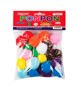 Bigpoint Ponpon 5 cm 10 Renk / 25'li Poşet