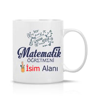 Matematik Öğretmeni Tasarım İsim Yazılı Hediye Çay Kahve Kupa Bardak-Öğretmenler10