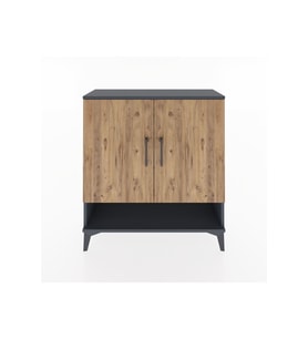 Arges Şifonyer 3 Raflı 2 Kapaklı 88x30x96 Antrasit-Çam