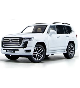 Kutulu Koleksiyon 1 / 24 Ölçek Toyota Land Cruiser Beyaz Metal Araba