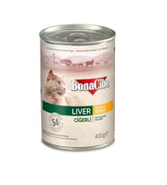 Bonacibo Soslu Ciğerli Yaş Kedi Maması 400 GR
