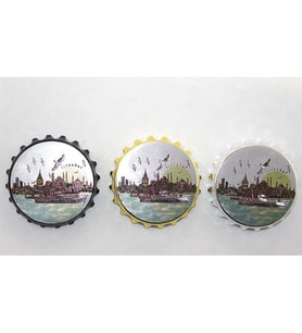 İstanbul Temalı Gazoz Kapağı Magnet - Model 1