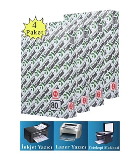 Fotokopi Kağıdı A4 80 gr 500 lü 4 Paket Copierbond Fotokopi Kağıdı Lazer İnkjet ve Fotokopi Makineleri İçin Uyumlu (Beyaz)